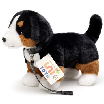 Berner Sennenhund, stehend - Mit Leine - 29 cm (Länge) -- Plüsch-Hund