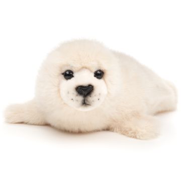Seehund-Baby (weiß) - Robbe - 32 cm (Länge)