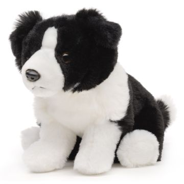 Border Collie, sitzend (ohne Leine) - 20 cm (Höhe) -- Plüsch-Hund