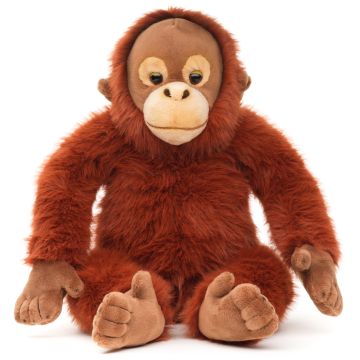 Orang-Utan mit Klettverschluss an den Händen - 27 cm (Höhe) -- Plüsch-Affe