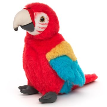 Papagei (rot) - 20 cm (Höhe) -- Plüsch-Vogel