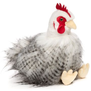 Henne, sitzend - Ohne Ei - 25 cm (Höhe) -- Plüsch-Huhn