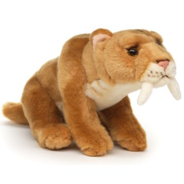 Säbelzahntiger - 31 cm (Länge) -- Plüsch-Tiger