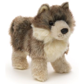 Wolfswelpe, stehend - 28 cm (Länge) -- Plüsch-Wolf
