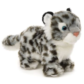 Schneeleopard Baby, stehend - 31 cm (Länge) -- Plüsch-Leopard